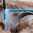 In ground water main and pipe leak.
