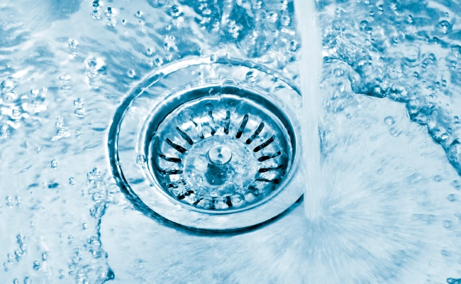 Sink garbage disposal drain.